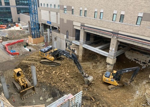 Nelson Stark site development equipment at job site